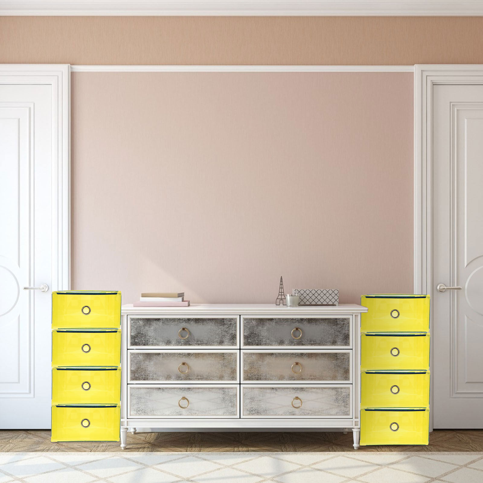 Women Accessories Drawer - 5 قطع من صناديق تخزين الأحذية،