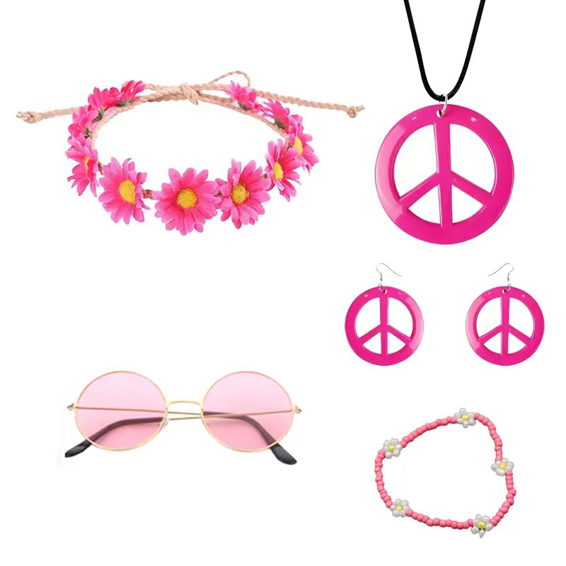 Women'S Accessories In The 60S - مجموعة إكسسوارات زي الهيبيز من PESENAR،