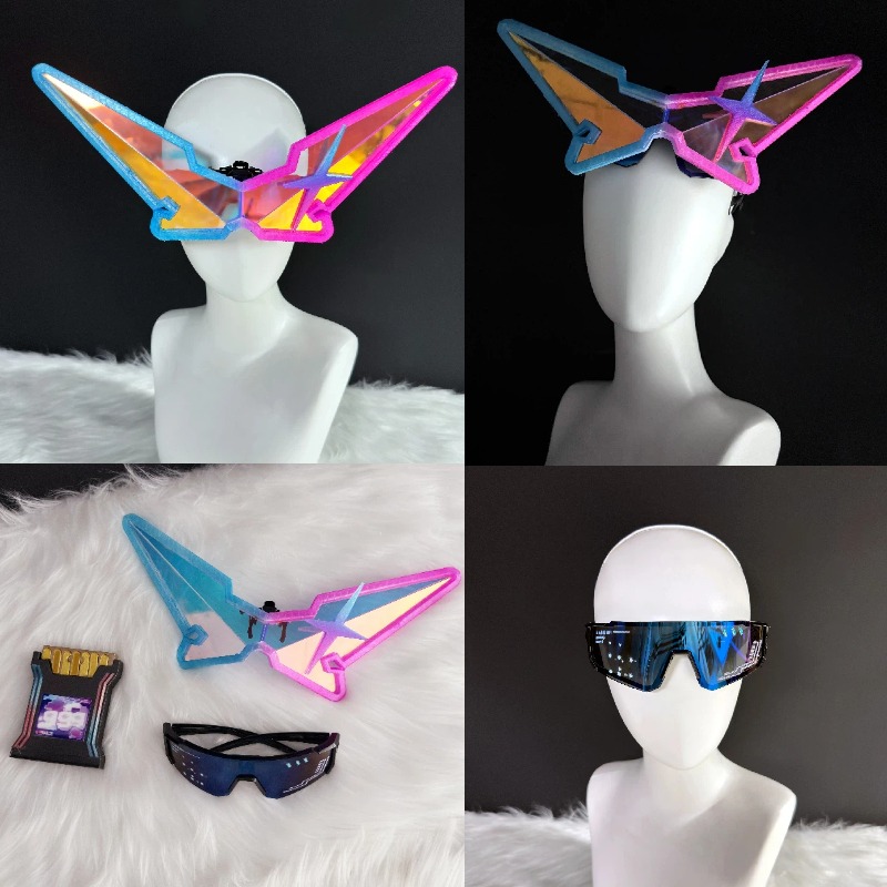 Women Accessories Products - مجموعة نظارات ملونة لشخصية سيلفر وولف