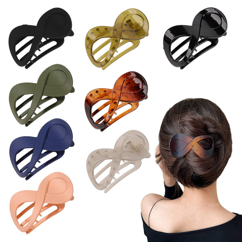 Women Accessories Wholesale China - الاتجاه PC مشبك شعر بسيط 8-شكل