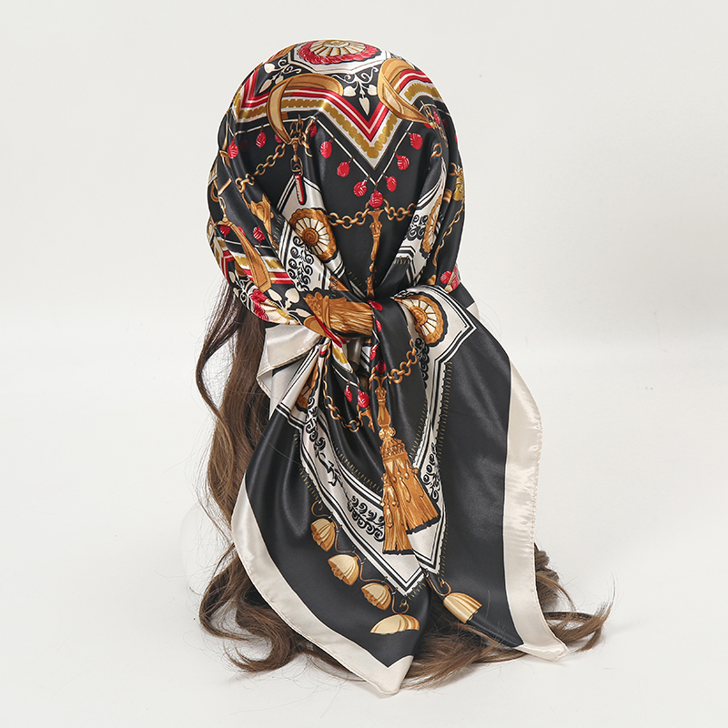 وشاح ساتان مربع نسائي أنيق للم - مراجعة Women Accessories Chain وسعره
