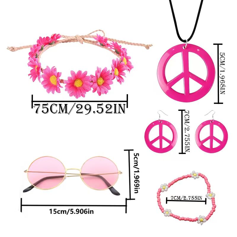 مجموعة إكسسوارات زي الهيبيز من - مراجعة Women'S Accessories In The 60S وسعره
