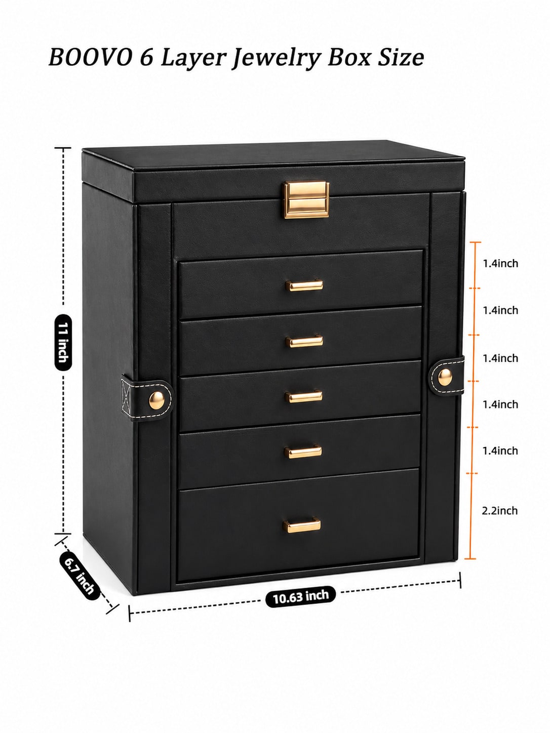صندوق مجوهرات كبير من الجلد ال - مراجعة Women Accessories Drawer وسعره