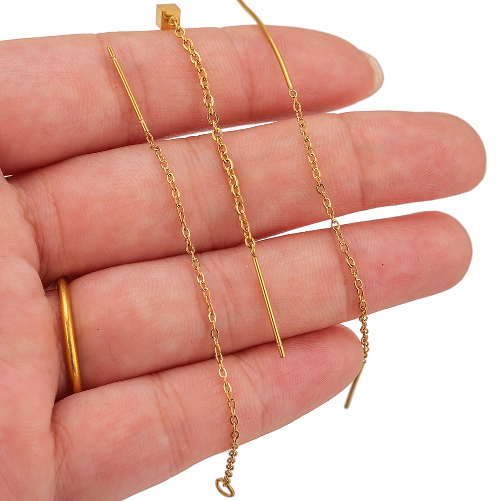 10 قطع أقراط طويلة من الفولاذ  - مراجعة Women Accessories Chain وسعره