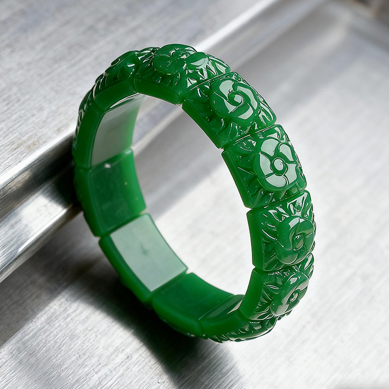 حقيقي اليشم زهرة سوار الإسورة  - مراجعة Women Accessories Products وسعره